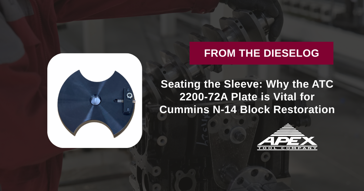 Seating the Sleeve: Why the ATC 2200-72A Plate is Vital for Cummins N-14 Block Restoration